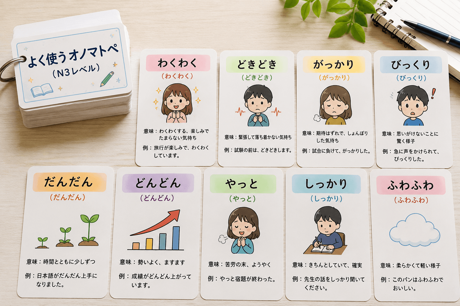 Những từ láy N3 thường gặp trong JLPT - Học đúng để không mất điểm!